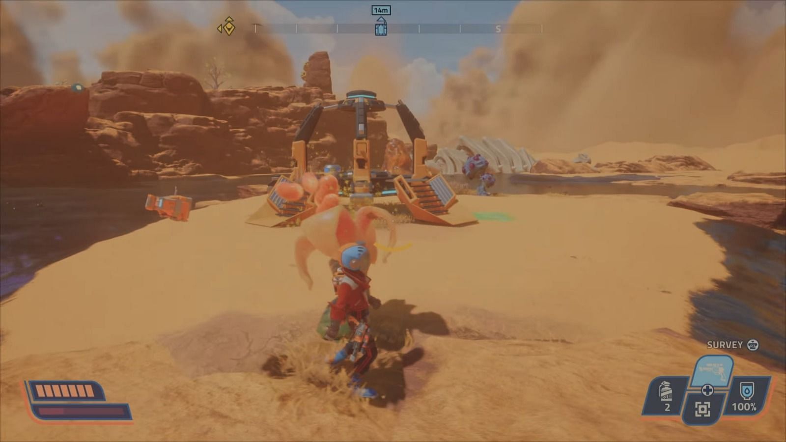 Harvesting alien materials is key in Revenge of the Savage Planet (Image via Raccoon Logic Studios Inc. || YouTube/@CodexJournal)